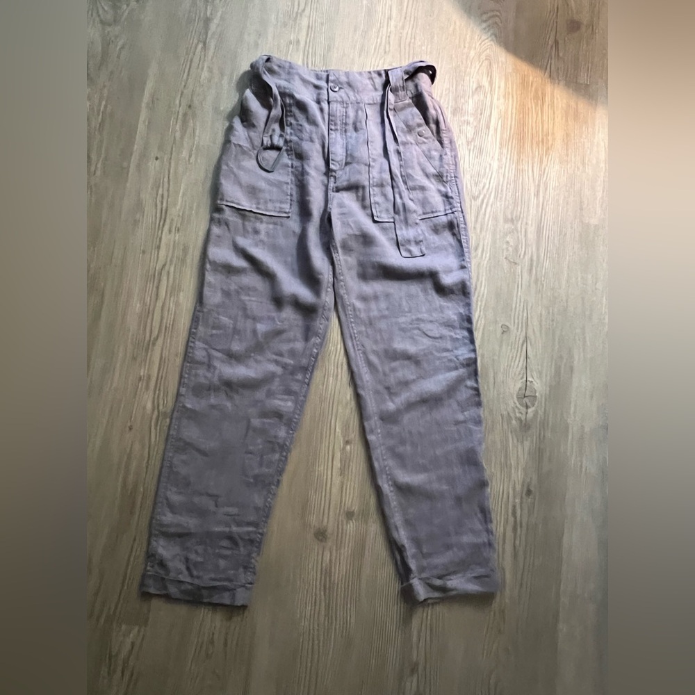 Linen Women's Pants Tahari, in Dusty Lavender